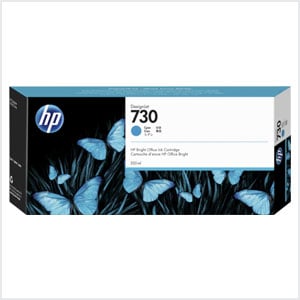 HP DesignJet 730 Ink Cartridge - Cyan, 300 ml