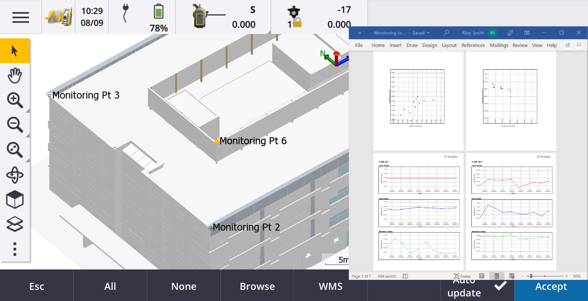 alignment based report with buildings